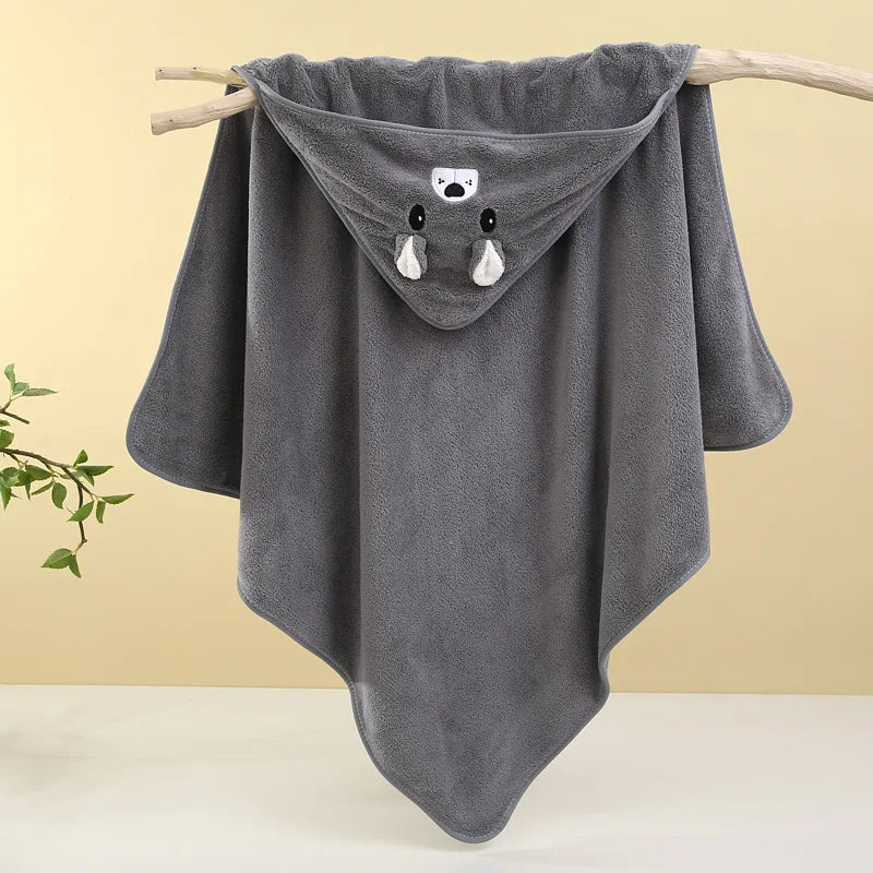 Soft & Absorbent Baby Bath Towel – Cute Newborn Swaddle Wrap & Blanket for Boys and Girls