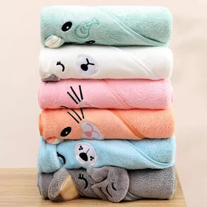 Soft & Absorbent Baby Bath Towel – Cute Newborn Swaddle Wrap & Blanket for Boys and Girls