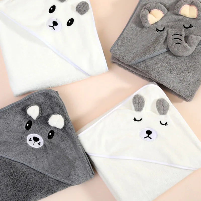 Soft & Absorbent Baby Bath Towel – Cute Newborn Swaddle Wrap & Blanket for Boys and Girls