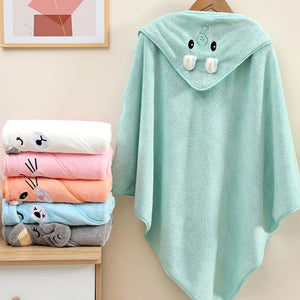 Soft & Absorbent Baby Bath Towel – Cute Newborn Swaddle Wrap & Blanket for Boys and Girls