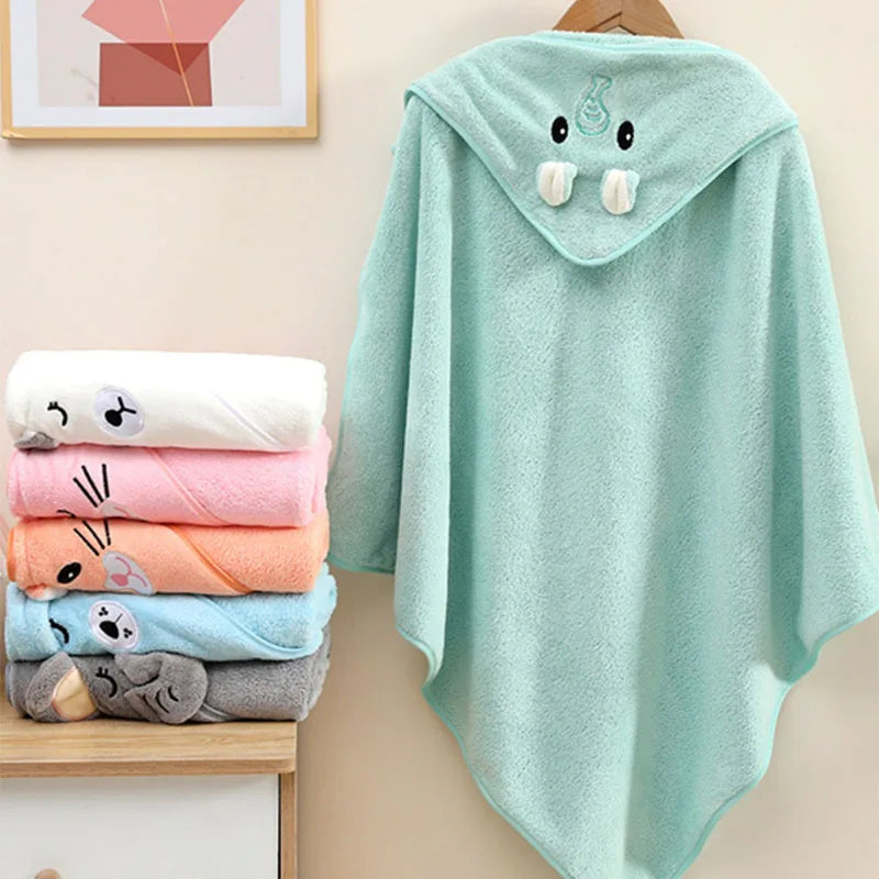 Soft & Absorbent Baby Bath Towel – Cute Newborn Swaddle Wrap & Blanket for Boys and Girls