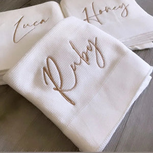 Personalized Baby Blanket – Custom Name Swaddle, Stroller & Crib Cover, Perfect Newborn Gift for Boys & Girls