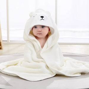 Cartoon Animal Baby Hooded Towel – Soft Newborn Blanket & Toddler Bathrobe, Warm Swaddle Wrap for Boys & Girls