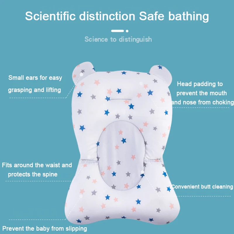 Portable Infant Bath Cushion – Non-Slip Newborn Bathtub Mat for Safe & Comfy Baby Bathing