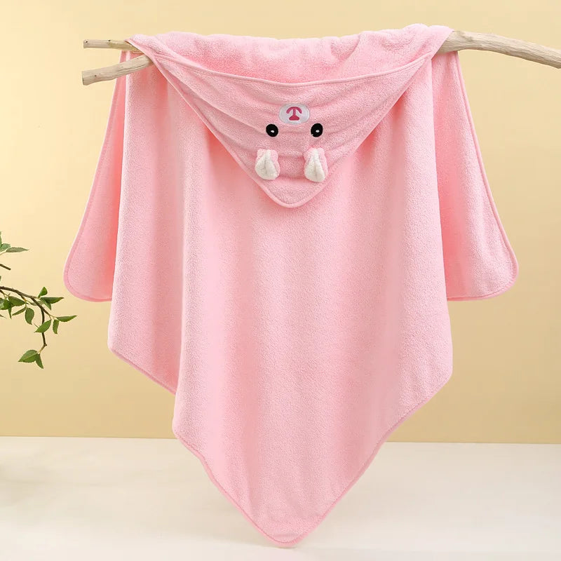 Soft & Absorbent Baby Bath Towel – Cute Newborn Swaddle Wrap & Blanket for Boys and Girls
