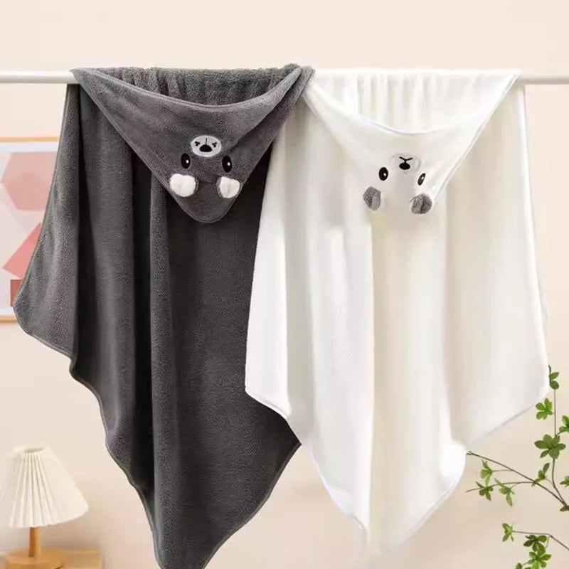 Soft & Absorbent Baby Bath Towel – Cute Newborn Swaddle Wrap & Blanket for Boys and Girls