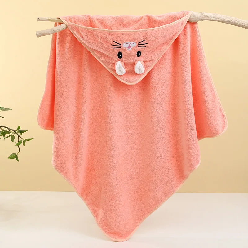 Soft & Absorbent Baby Bath Towel – Cute Newborn Swaddle Wrap & Blanket for Boys and Girls