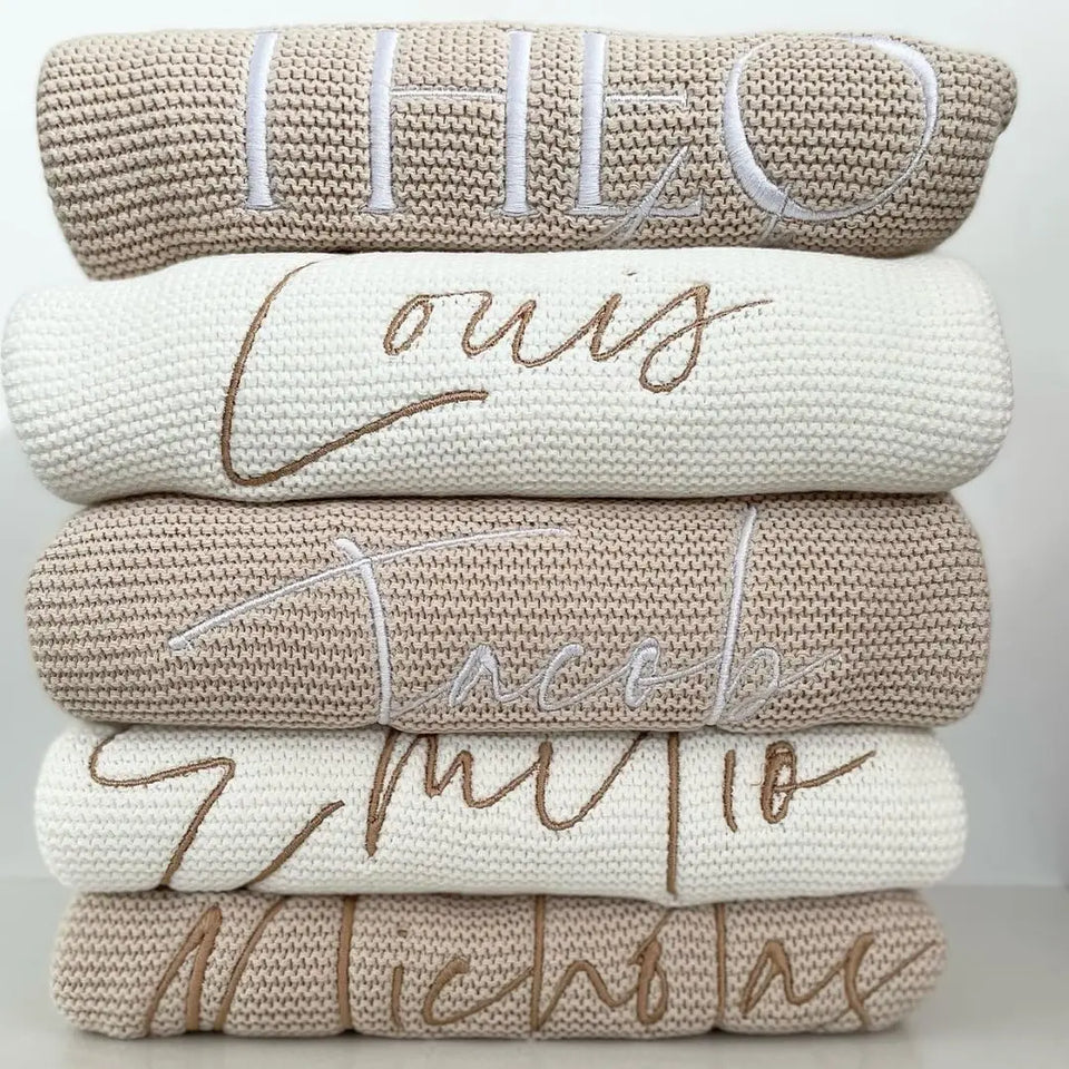 Personalized Baby Blanket – Custom Name Swaddle, Stroller & Crib Cover, Perfect Newborn Gift for Boys & Girls