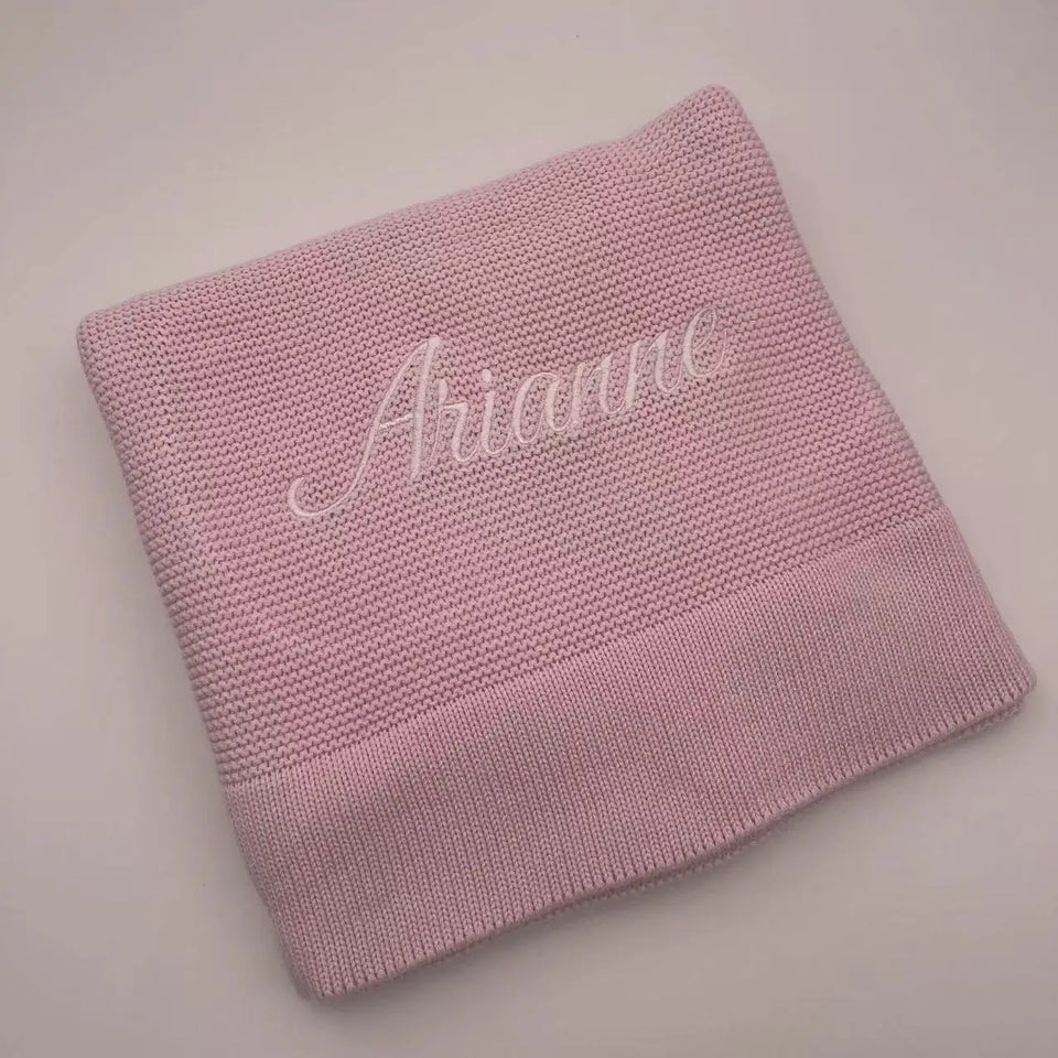 Personalized Baby Blanket – Custom Name Swaddle, Stroller & Crib Cover, Perfect Newborn Gift for Boys & Girls