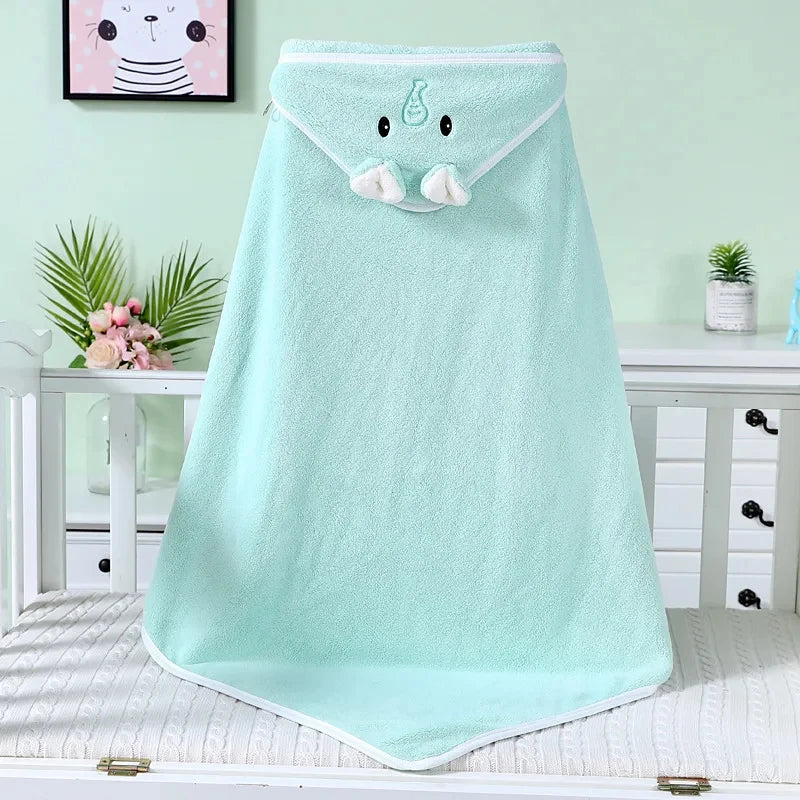 Cartoon Animal Baby Hooded Towel – Soft Newborn Blanket & Toddler Bathrobe, Warm Swaddle Wrap for Boys & Girls
